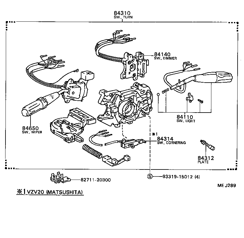 84140-32090 SWITCH ASSY, HEADLAMP DIMMER product image