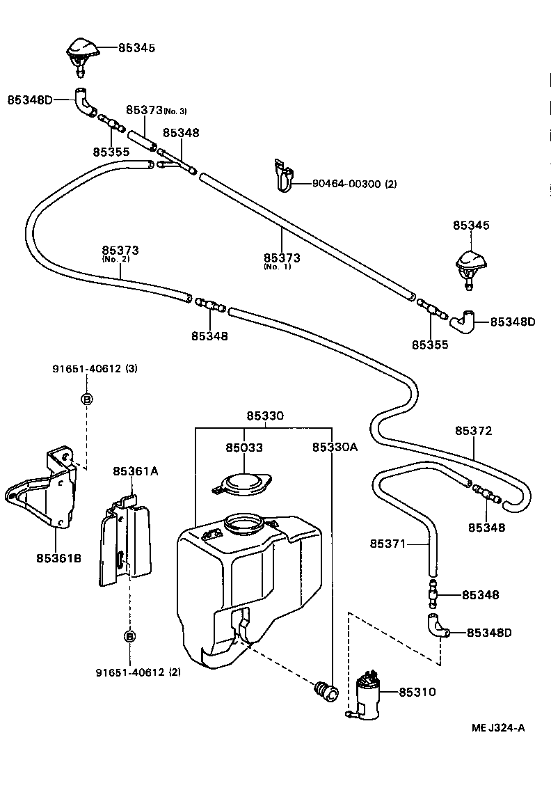 85332-91602 CAP ASSY, WINDSHIELD WASHER product image