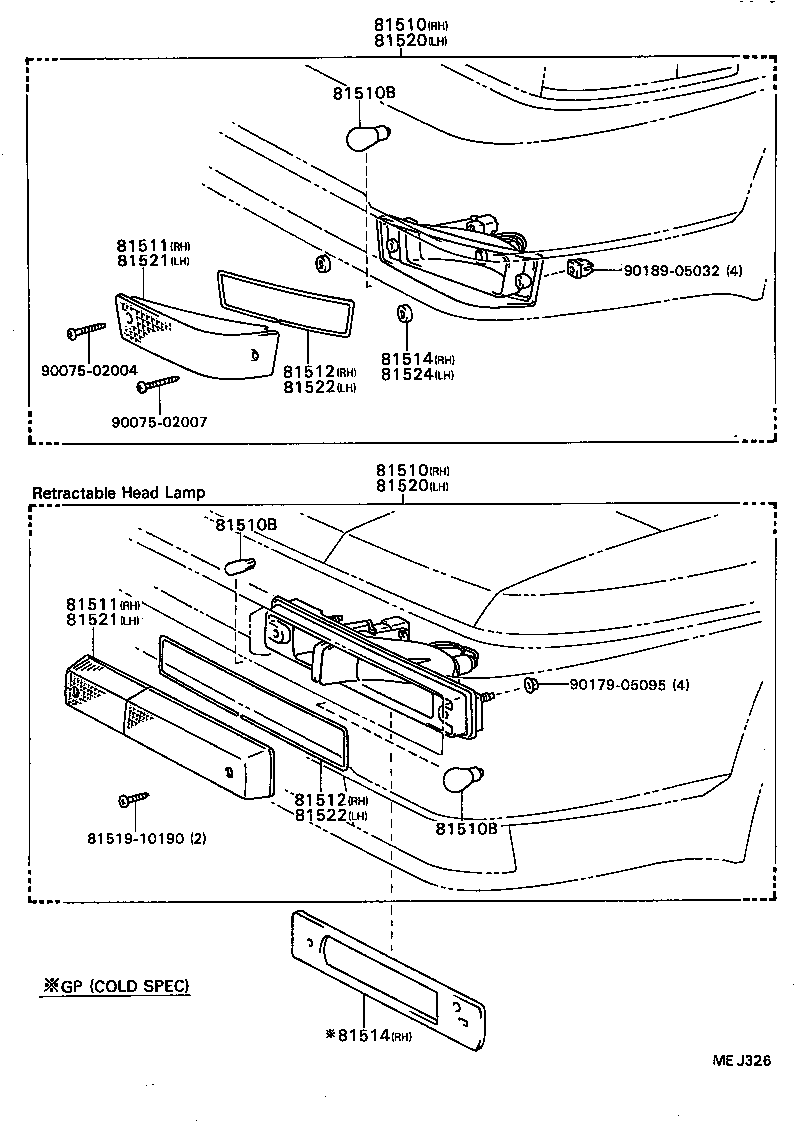 81520-80040 LAMP ASSY, FRONT TURN SIGNAL, LH product image