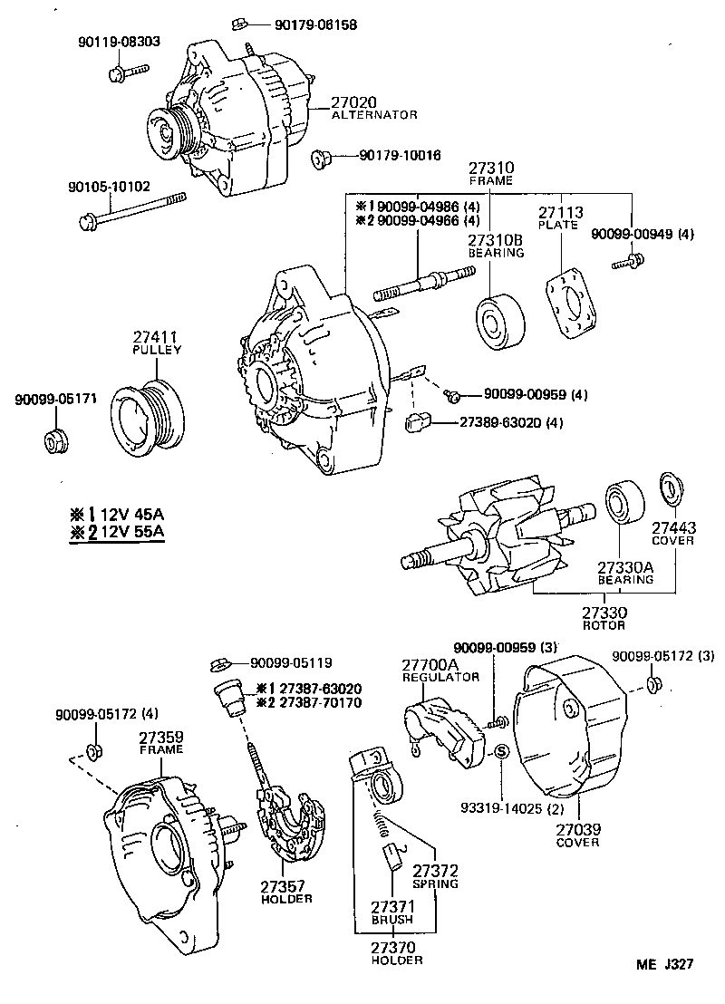 27312-72120 PLATE, BEARING RETAINER, ALTERNATOR product image