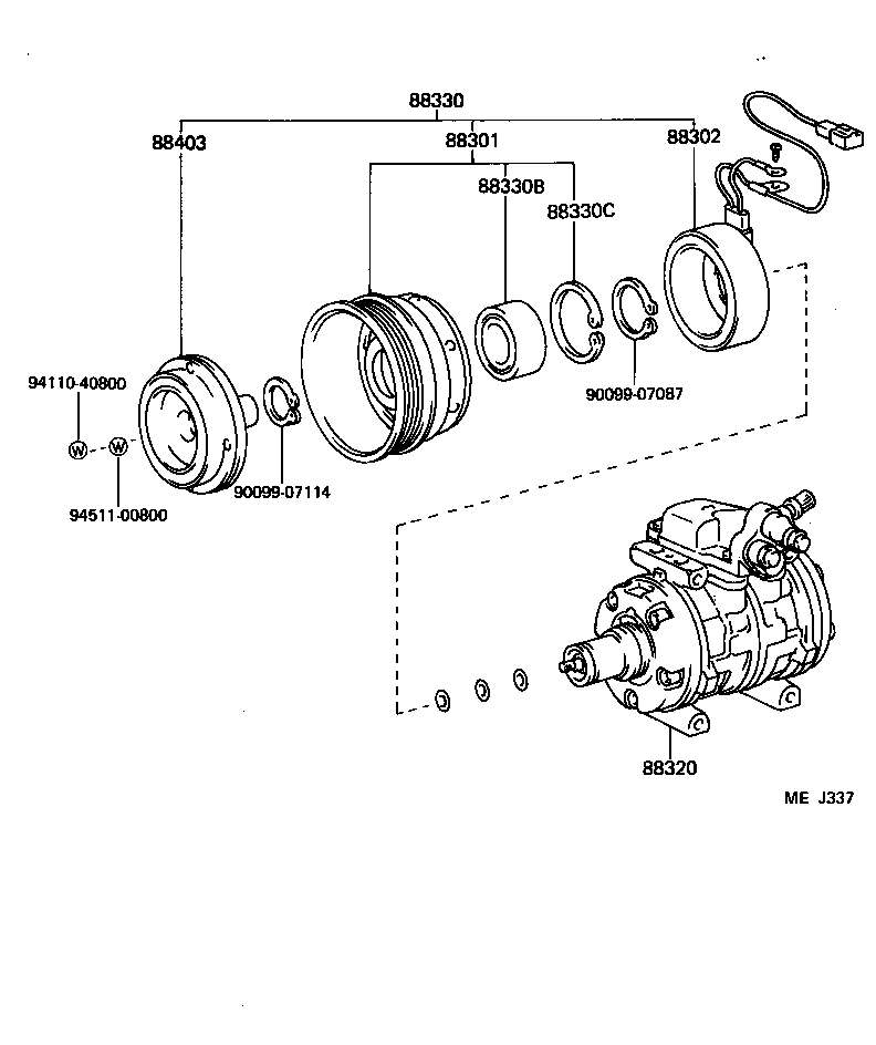88316-20080 CRANKSHAFT, COOLER COMPRESSOR product image