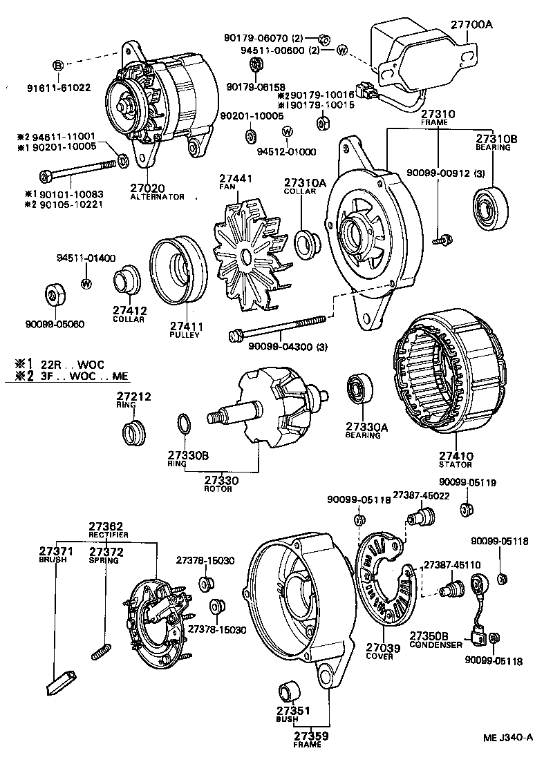 27310-17100 FRAME ASSY, DRIVE END, ALTERNATOR product image