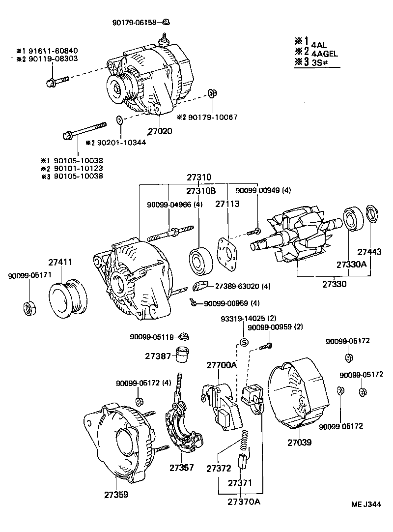 27310-70200 FRAME ASSY, DRIVE END, ALTERNATOR product image