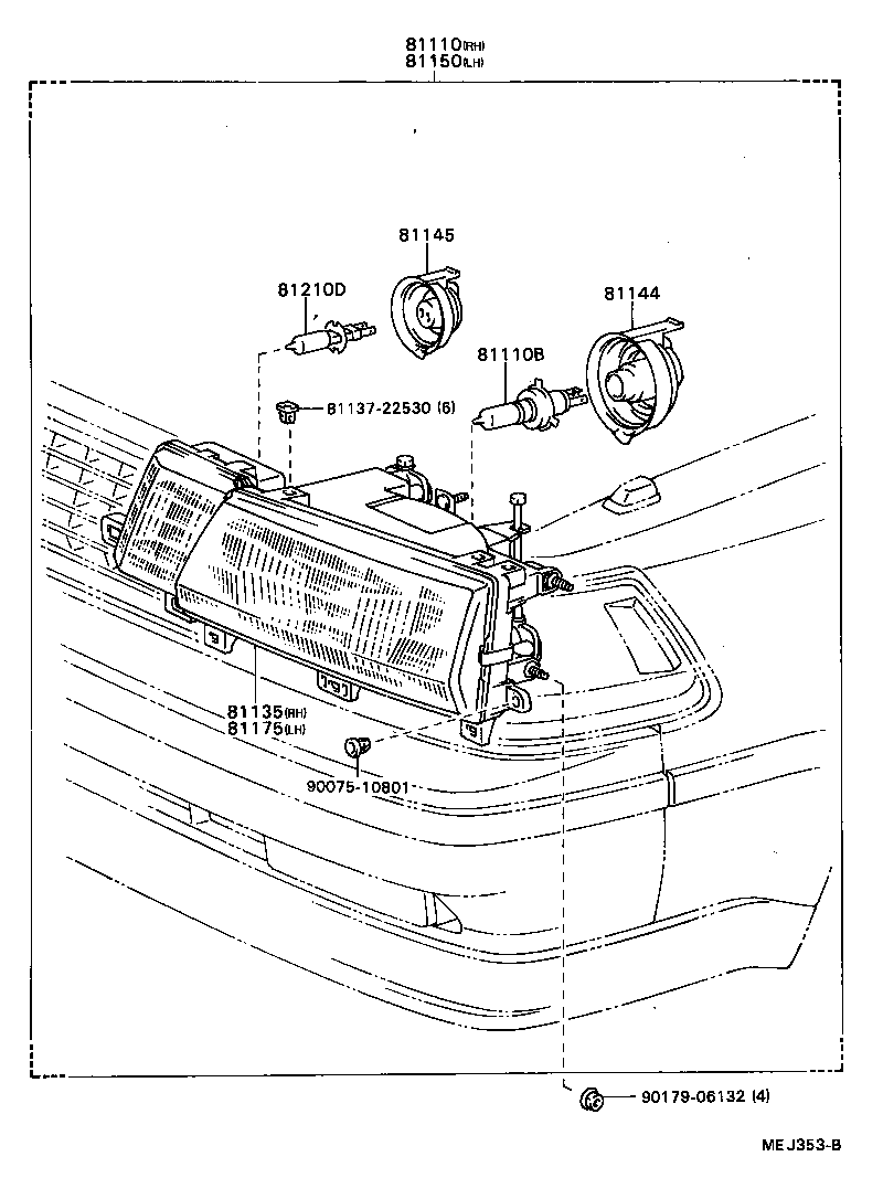 81130-2B101 UNIT ASSY, HEADLAMP, RH product image