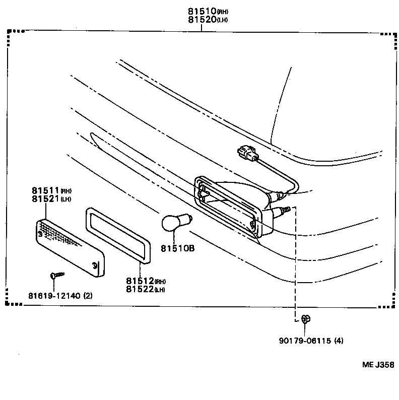 81510-80057 LAMP ASSY, FRONT TURN SIGNAL, RH product image
