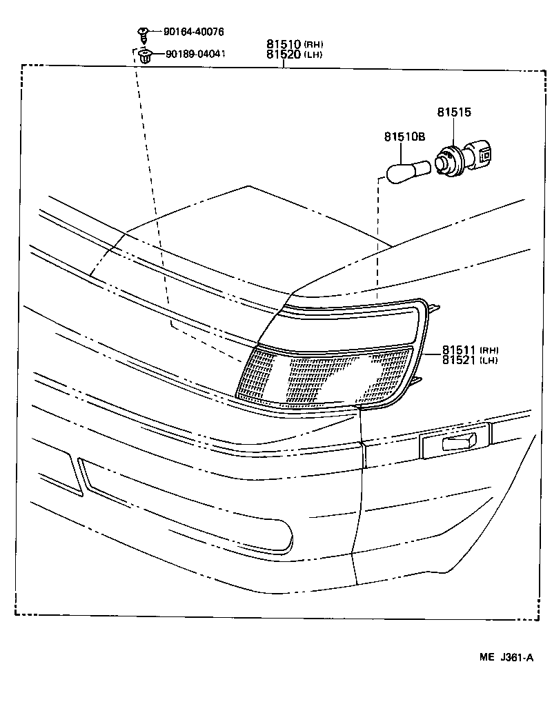 Toyota 81520-20371 LAMP ASSY, FRONT TURN SIGNAL, LH