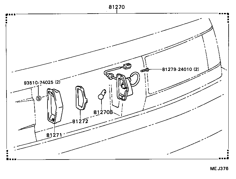 81271-30160 LENS, LICENSE PLATE LAMP product image