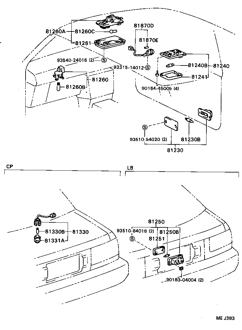 81260-20090-16 LAMP ASSY, MAP product image