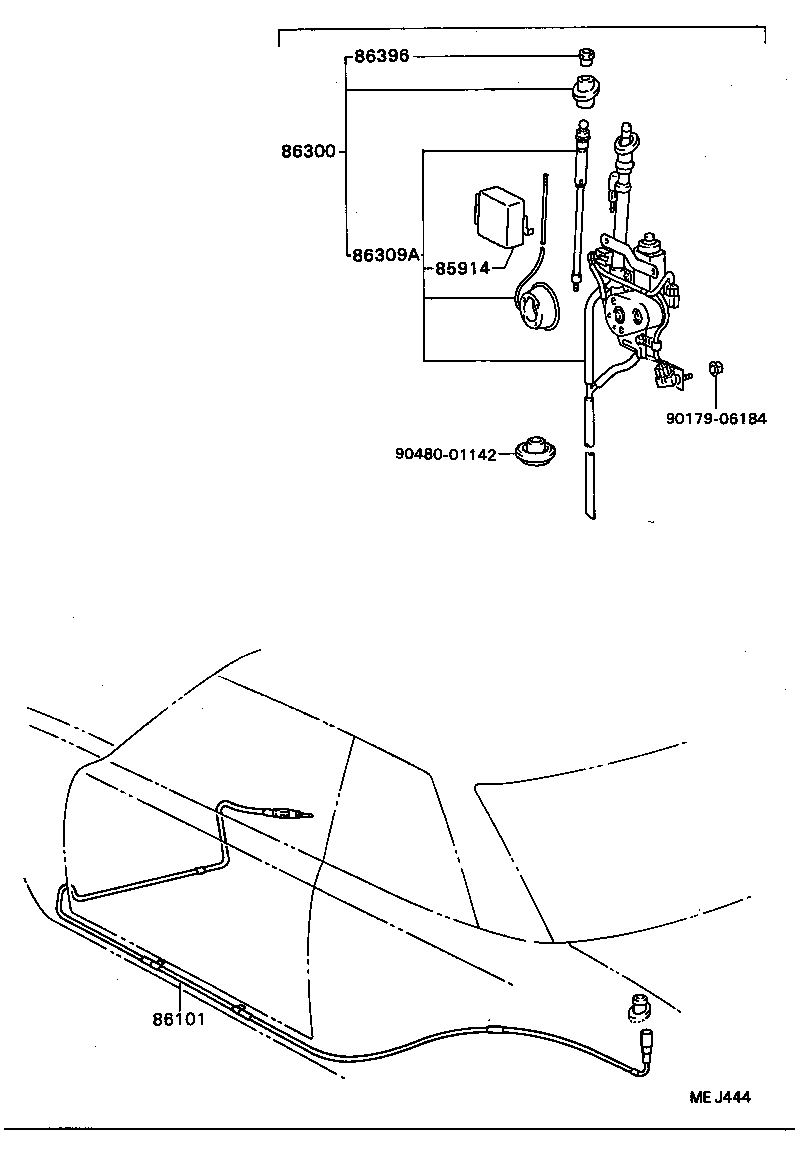 86300-20301 ANTENNA ASSY, W/HOLDER product image