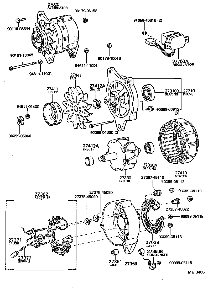 27020-68170 ALTERNATOR ASSY product image