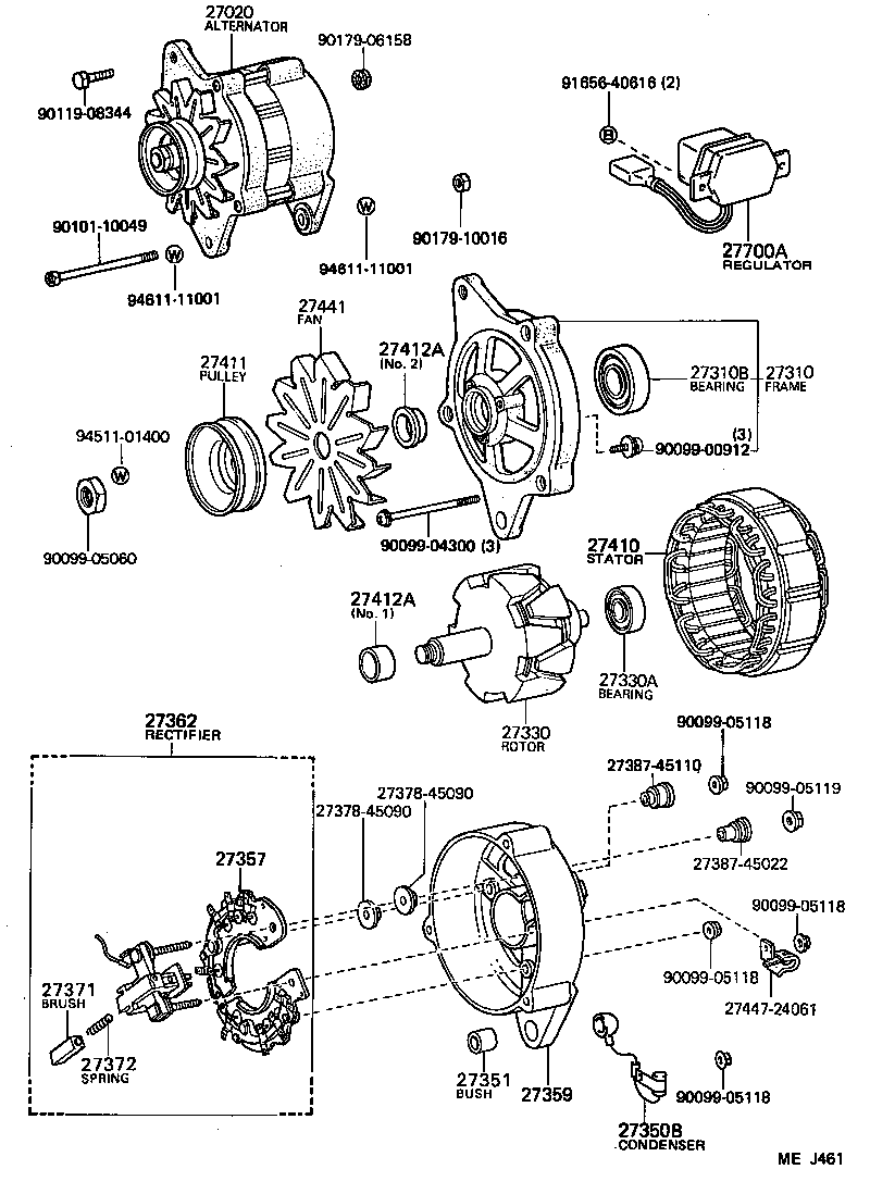 27020-68170 ALTERNATOR ASSY product image