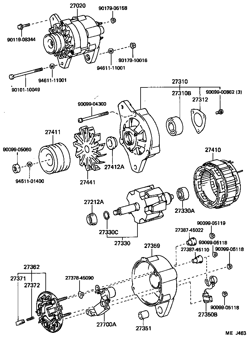 27020-68170 ALTERNATOR ASSY product image