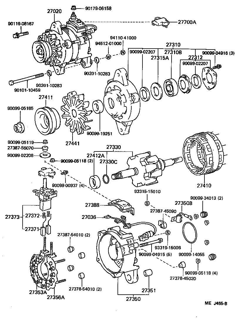 27020-68170 ALTERNATOR ASSY product image