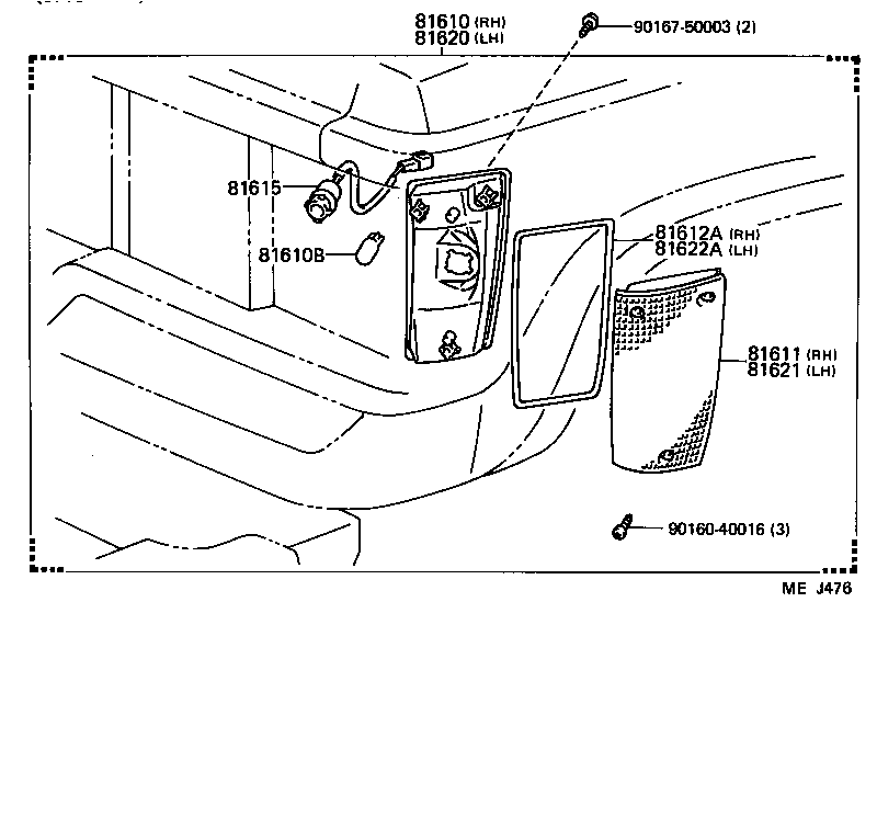 81610-90A02 LAMP ASSY, PARKING & CLEARANCE, RH product image
