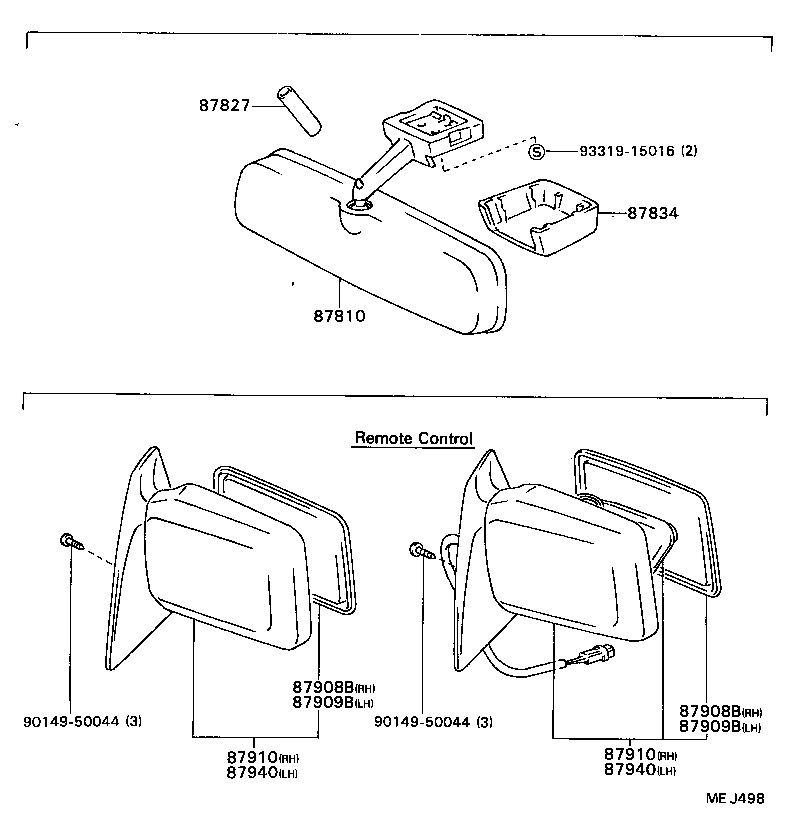 87961-1A120 MIRROR SUB-ASSY, LH product image