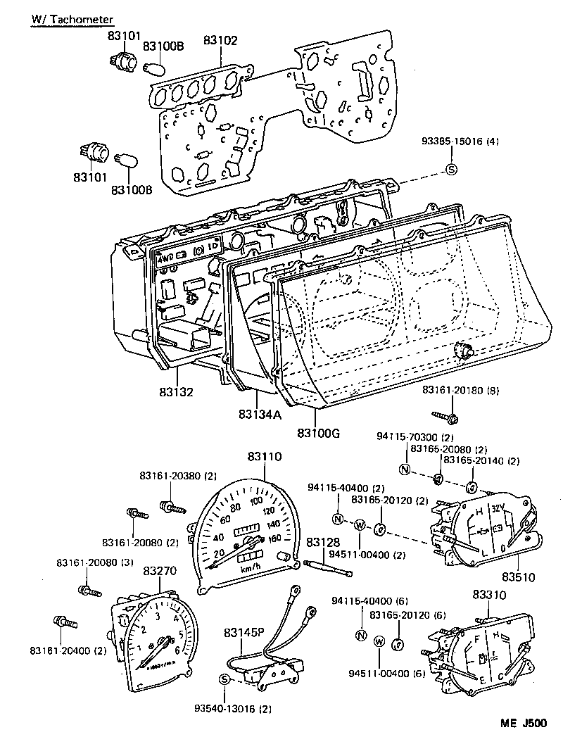 83247-90K00 PLATE SUB-ASSY, COMBINATION METER CIRCUIT, NO.1 product image