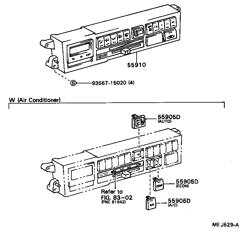 55900-20360 CONTROL ASSY, HEATER OR BOOST VENTILATOR product image