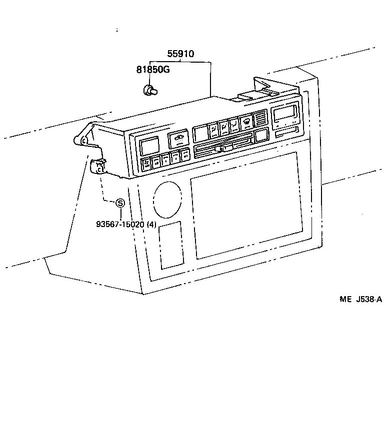 Toyota 55900-20450 CONTROL ASSY, HEATER OR BOOST VENTILATOR