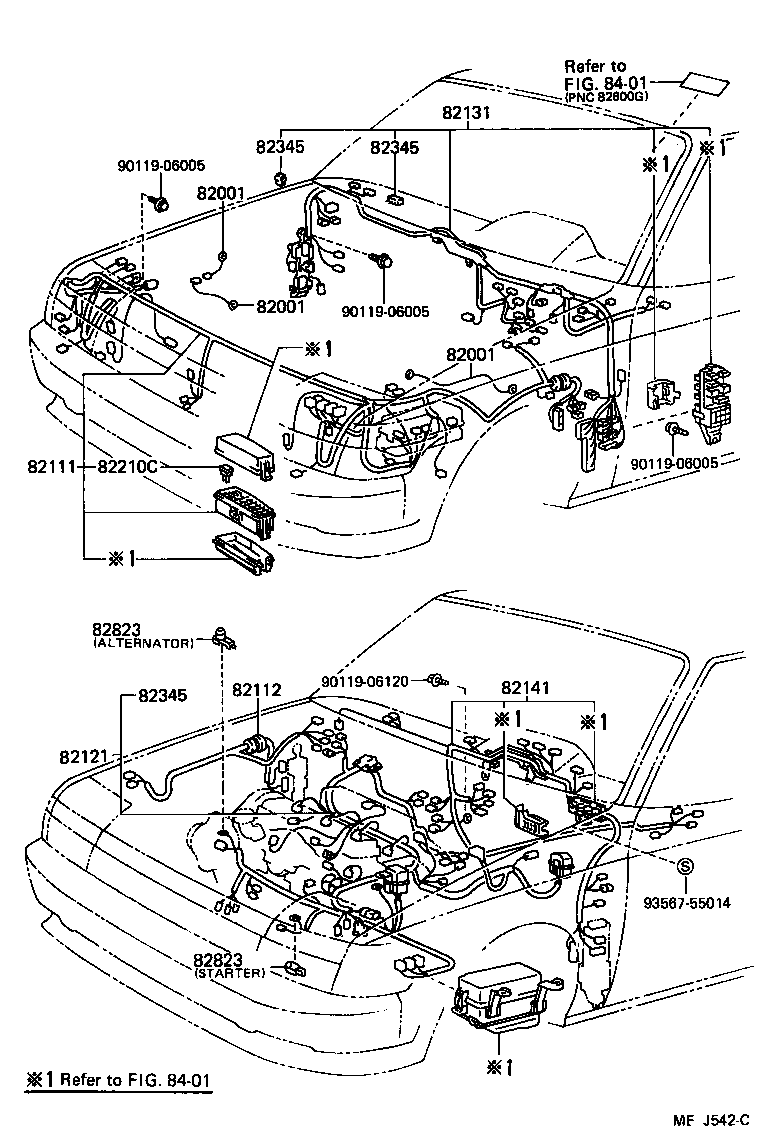 Toyota 82152-20451 WIRE, FRONT DOOR, LH