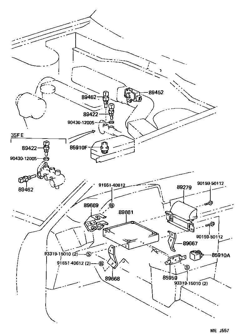 89420-20070 SENSOR, TURBO PRESSURE product image