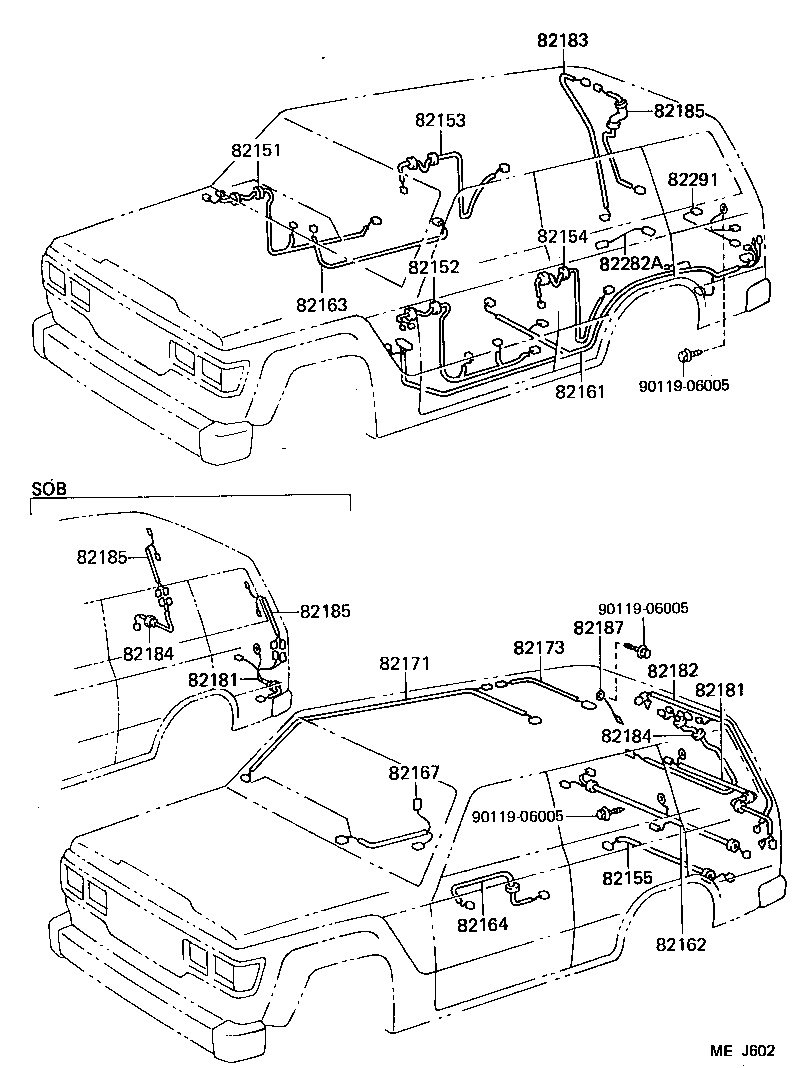 82166-90A01 WIRE, CONSOLE BOX product image