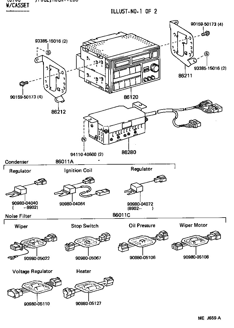 86280-90A03 AMPLIFIER ASSY, STEREO COMPONENT product image