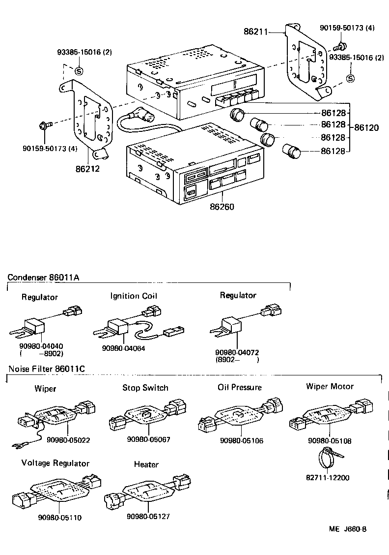 86120-90A14 RECEIVER ASSY, RADIO product image