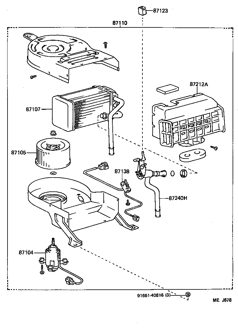 87126-16010 CLAMP, HEATER CONTROL product image