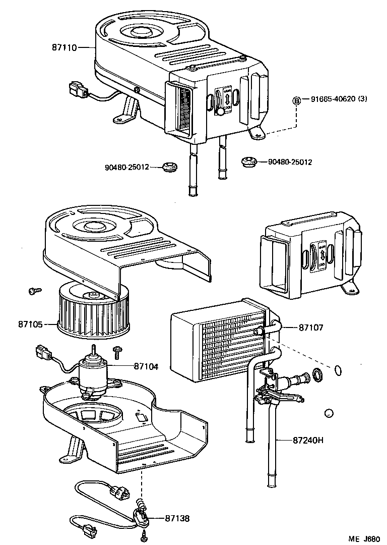 87126-16010 CLAMP, HEATER CONTROL product image