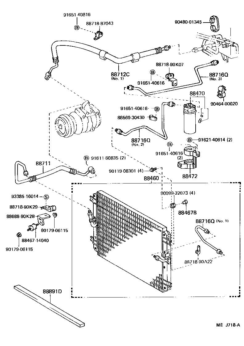 88716-90A41 PIPE, COOLER REFRIGERANT LIQUID, Q product image