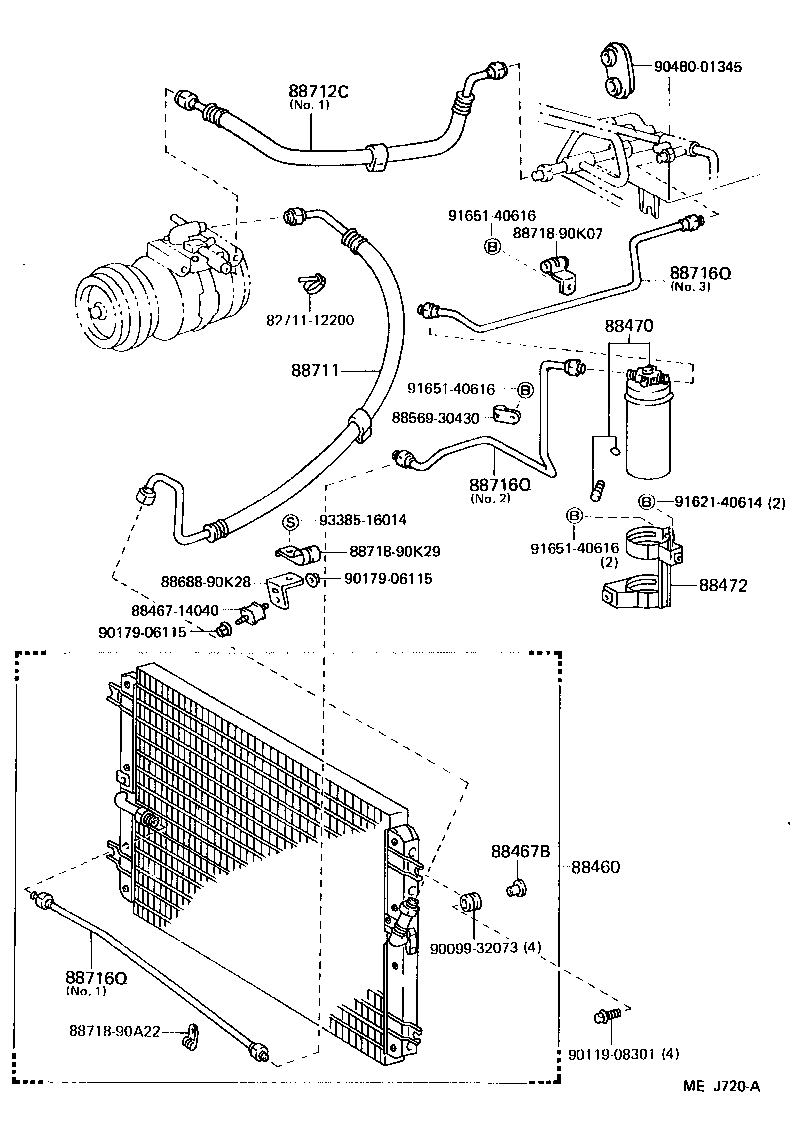 88716-90A41 PIPE, COOLER REFRIGERANT LIQUID, Q product image