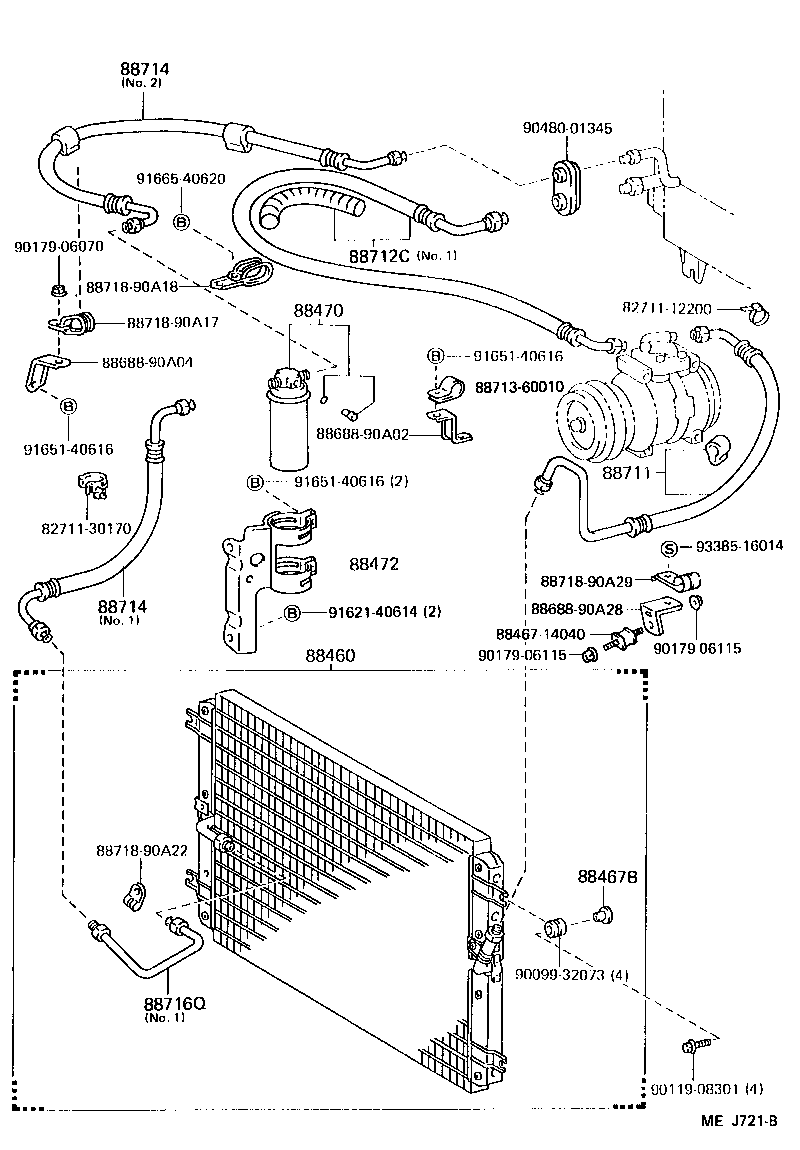 88716-90A41 PIPE, COOLER REFRIGERANT LIQUID, Q product image