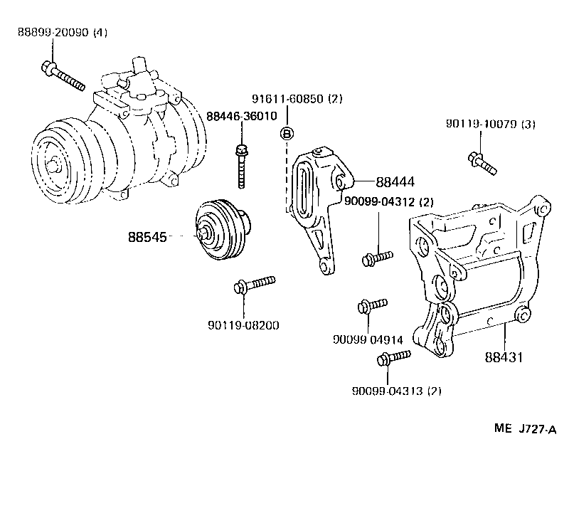 88412-60050 ROTOR SUB-ASSY, MAGNET CLUTCH product image