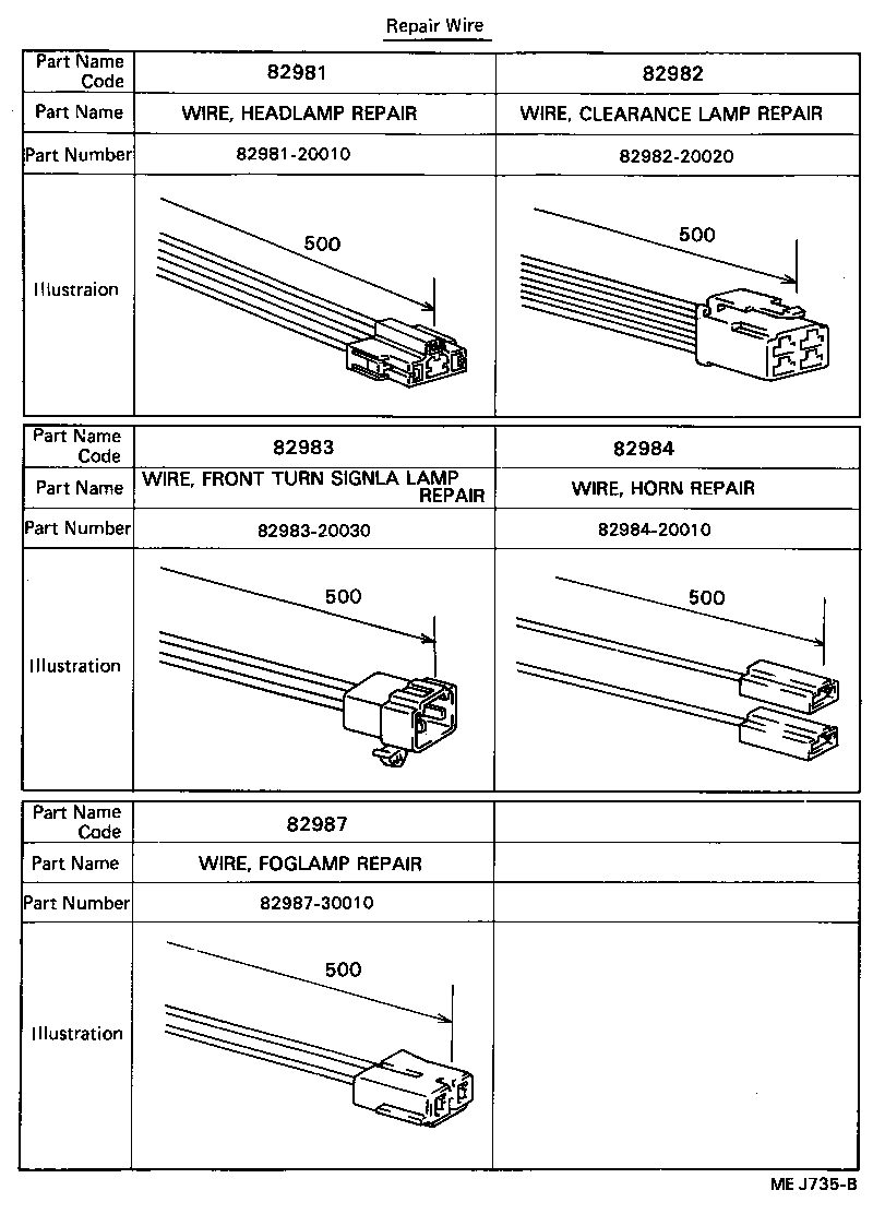 82121-20601 WIRE, ENGINE product image