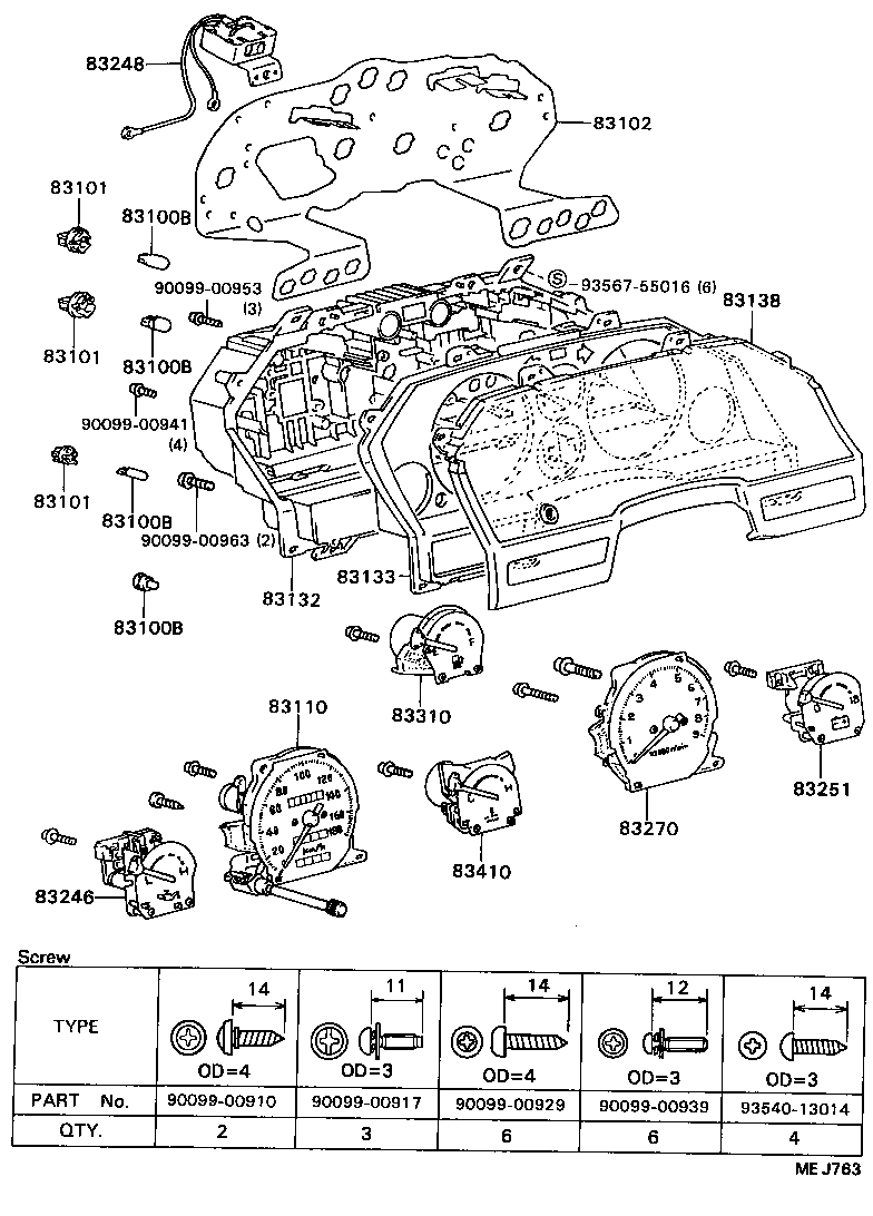 83110-2B511 SPEEDOMETER ASSY product image