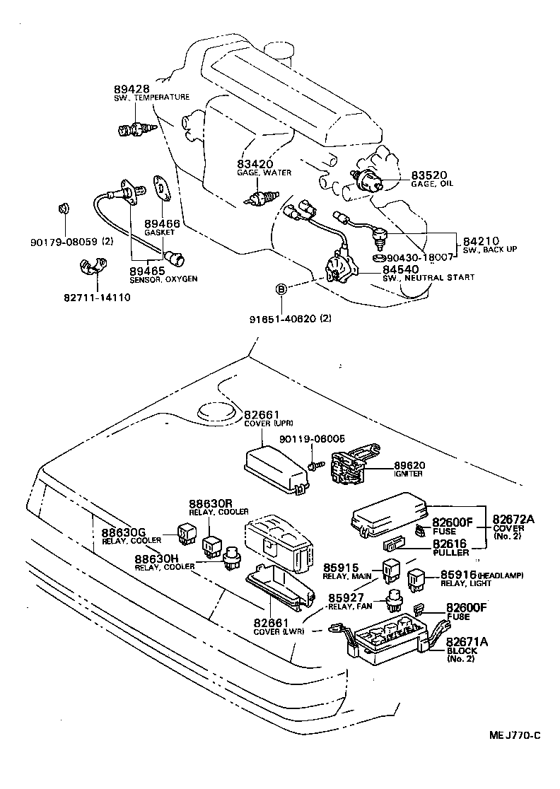 89629-20110 BRACKET, IGNITER ASSY product image