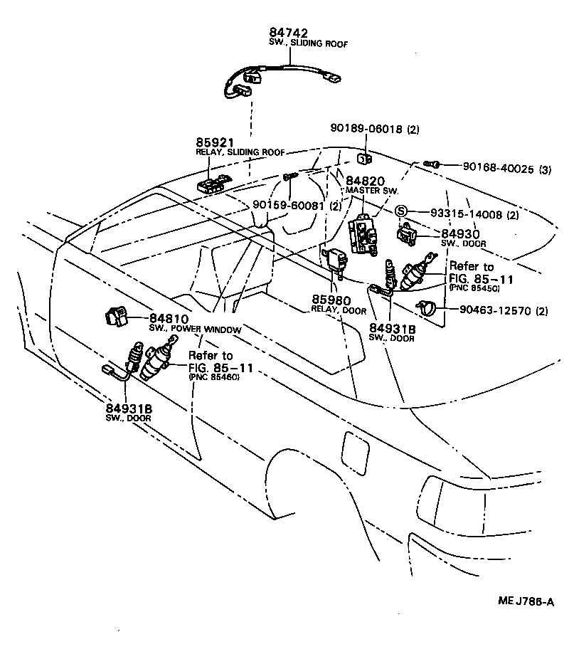 84652-2B670 SWITCH ASSY, WINDSHIELD WIPER product image