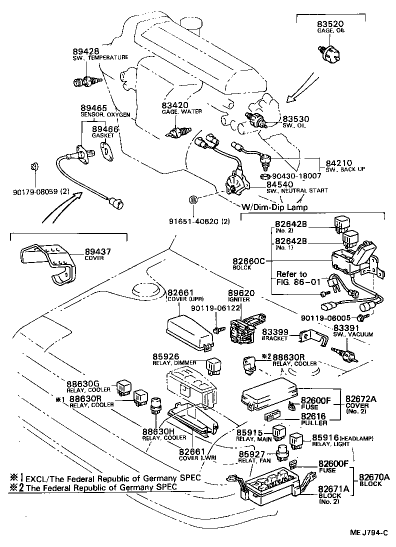 89629-20100 BRACKET, IGNITER ASSY product image
