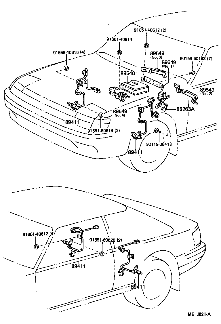 Toyota 89541-32030 COMPUTER ASSY, SKID CONTROL