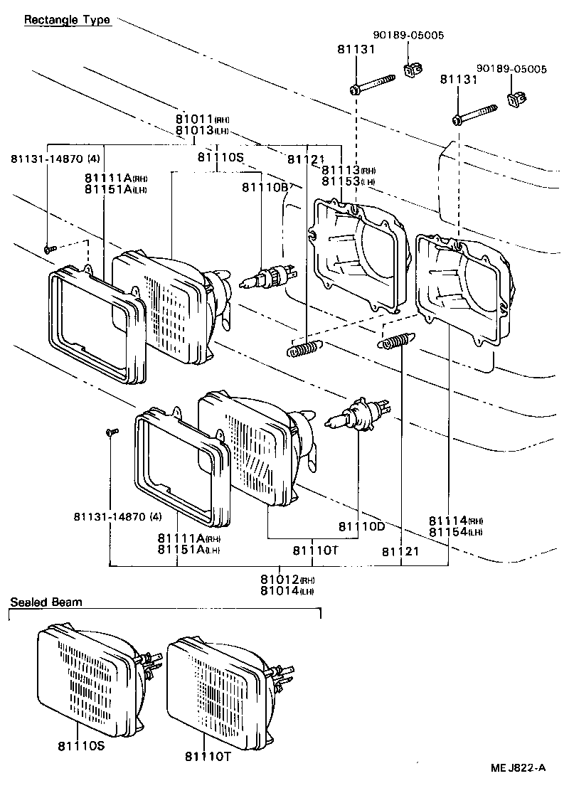 81012-95413 HEADLAMP SUB-ASSY, NO.2 product image
