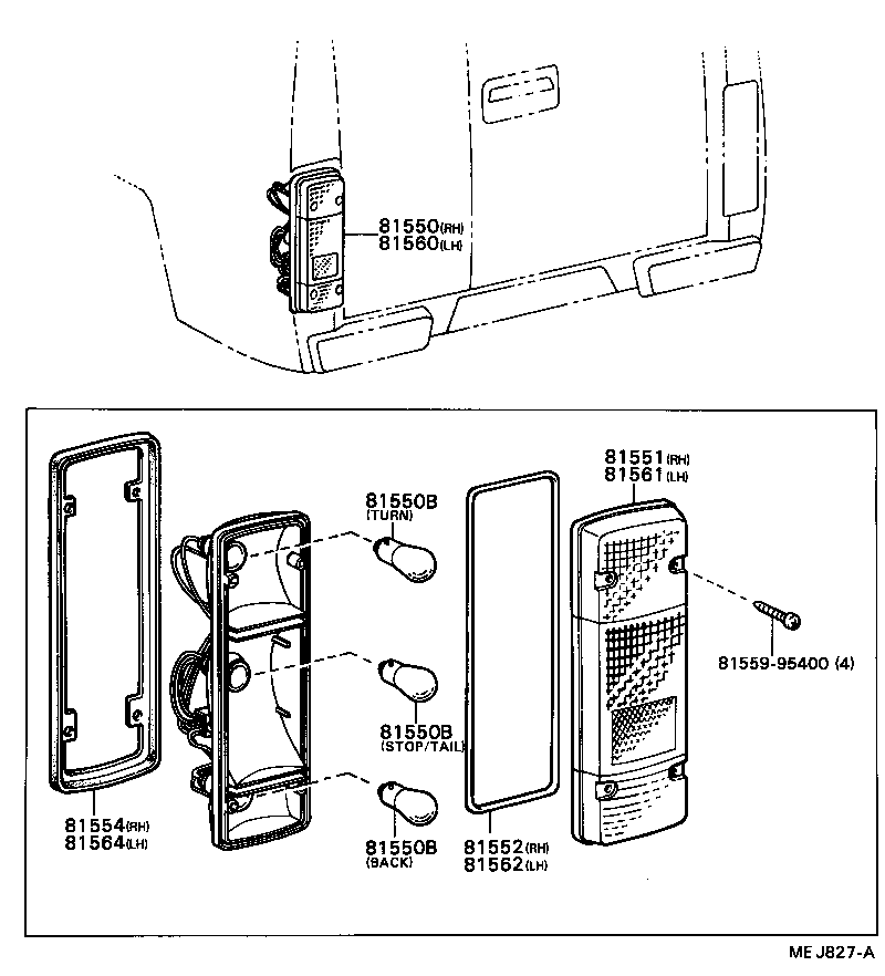 81554-60441 LENS, REAR COMBINATION LAMP, RH product image