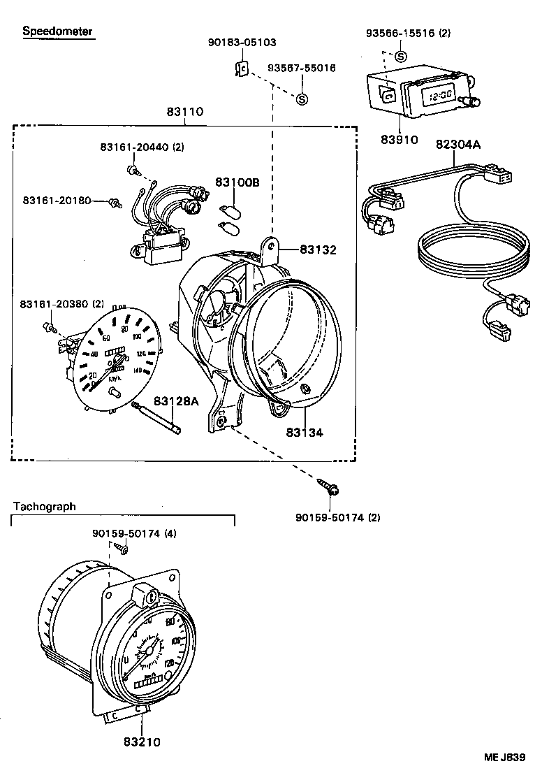 83145-95B19 LENS, METER, NO.1 product image