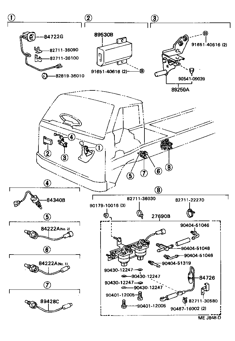 84722-36030 SWITCH, TRANSMISSION CONTROL product image