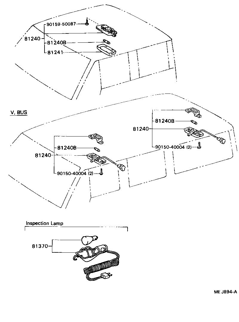81240-95014 LAMP ASSY, ROOM, NO.1 product image
