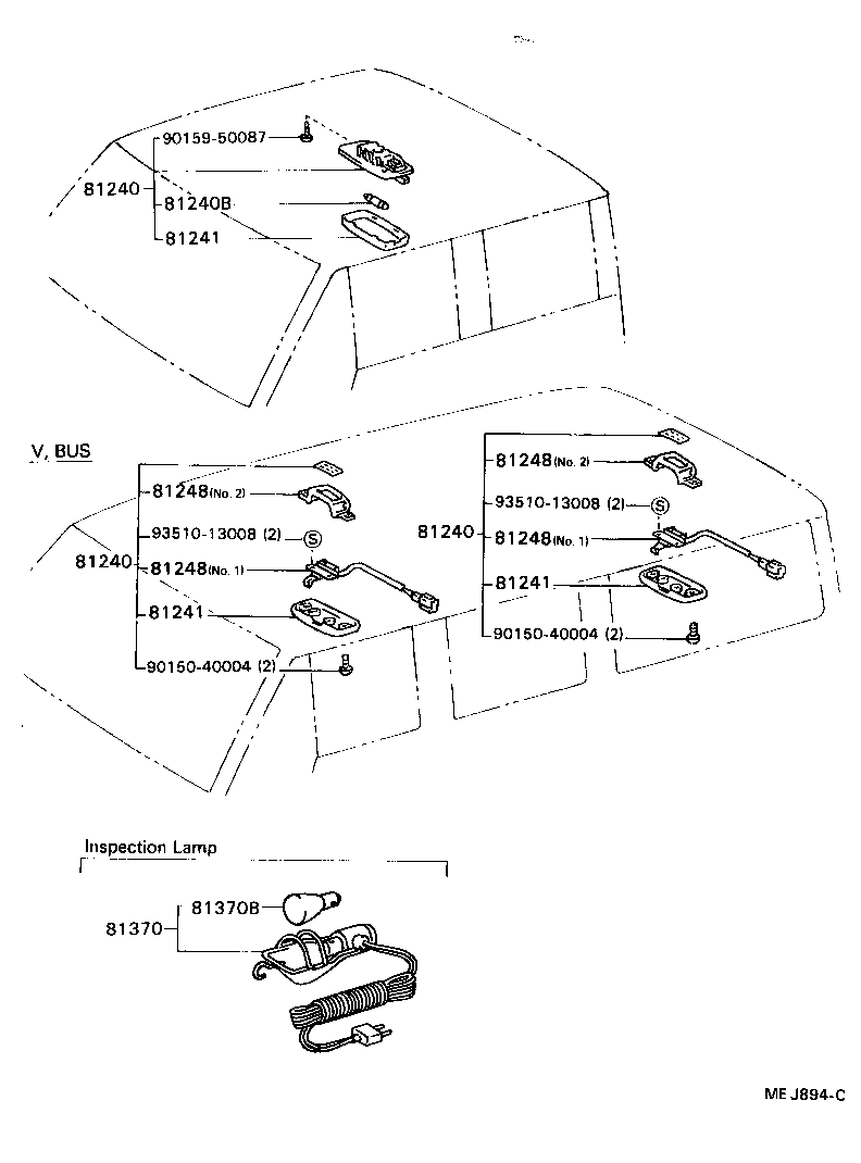 81241-95A02 LENS, ROOM LAMP, NO.1 product image