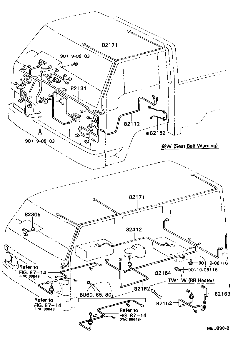 82162-95401 WIRE, FLOOR, NO.2 product image