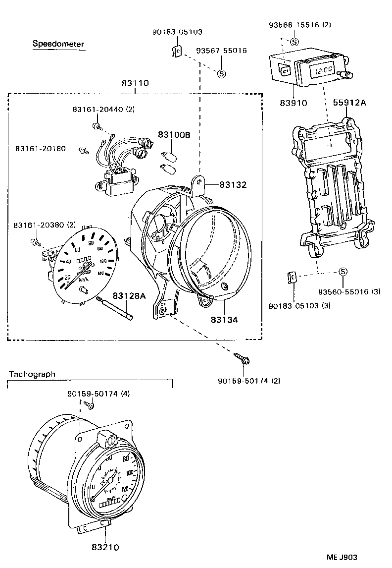 83145-95B28 LENS, METER, NO.1 product image