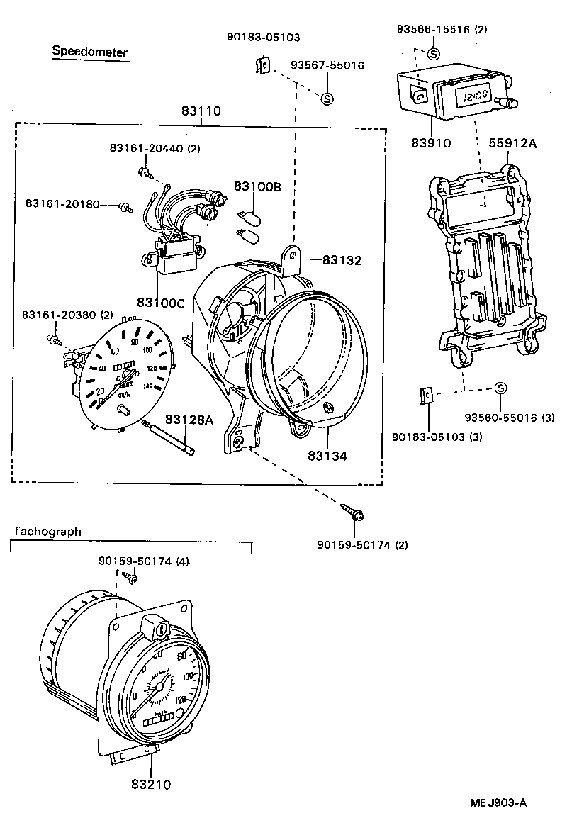 83210-95413 TACHOGRAPH ASSY product image