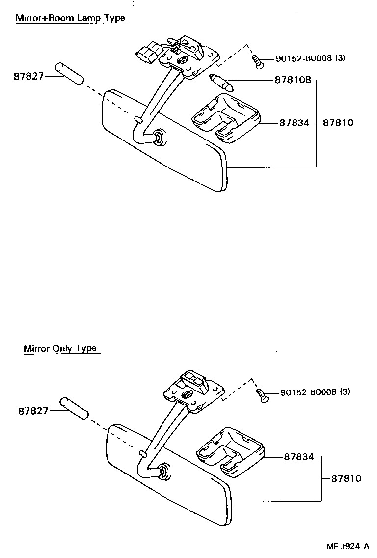 87901-37010 MIRROR SUB-ASSY, OUTER REAR VIEW, RH product image