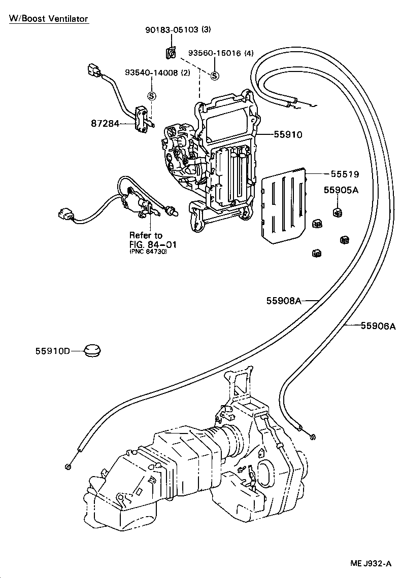55910-36070 CONTROL ASSY, HEATER OR BOOST VENTILATOR product image